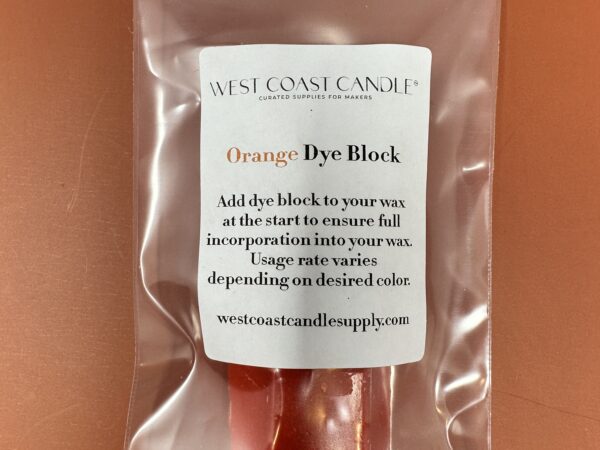 orange dye block for candles