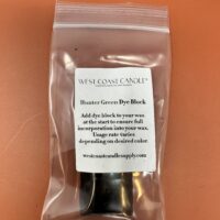 Hunter green dye block for candles