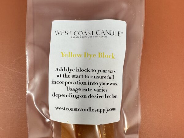 Yellow Dye Block for Candles