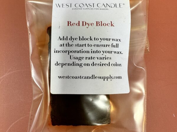 Red Dye Block for Candles