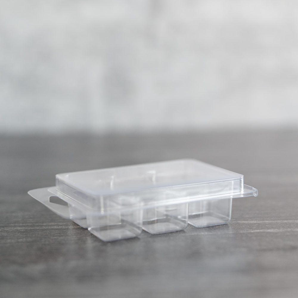 100 Pack Wax Melt Containers With 6 Cavity Clear Plastic Wax