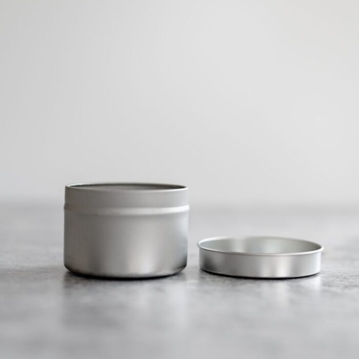 4 oz Platinum Deep-Drawin Candel Tins with Feet