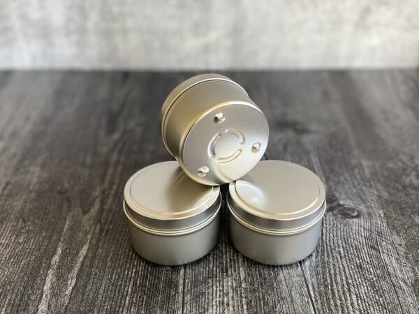 6 oz Platinum Deep-Drawin Candel Tins with Feet