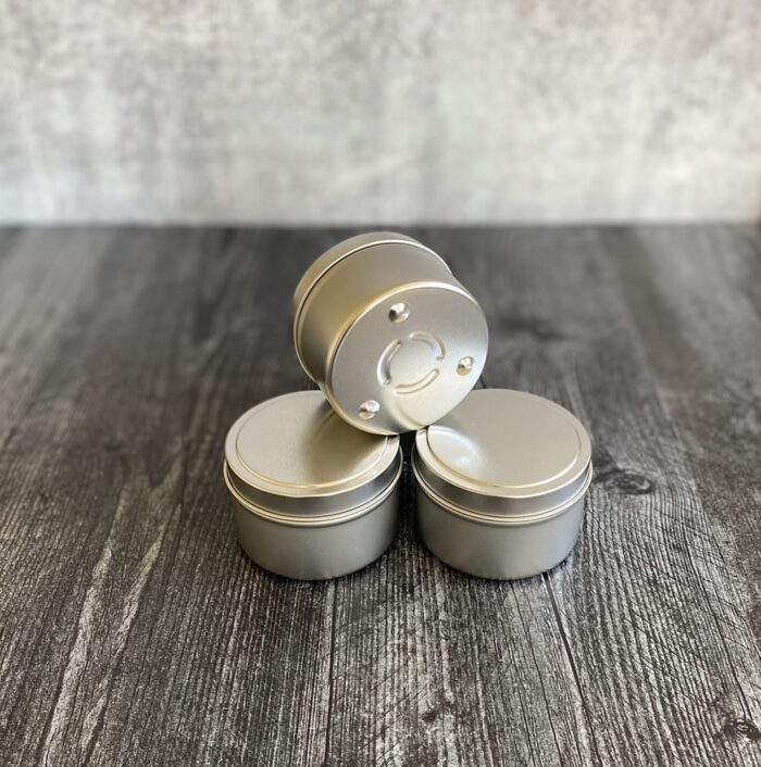 6 oz Platinum Deep-Drawin Candel Tins with Feet